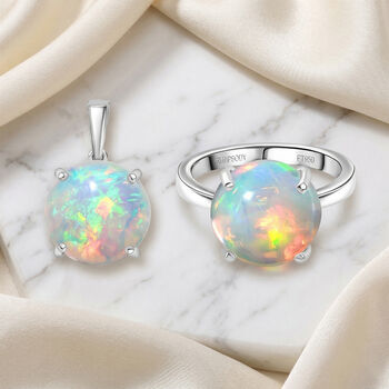 RHAPSODY AAAA &auml;thiopischer Welo Opal Ring und Anh&auml;nger in 950 Platin